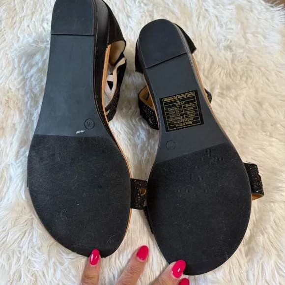 Torrid Black Geometric Strap Sandals size 11W - Picture 7 of 7